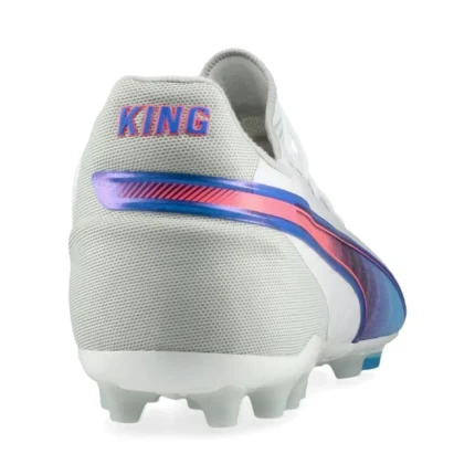Puma King Ultimate MG Formula - White/Bluemazing/Flat Light Gray/Sunset Glow - Image 6