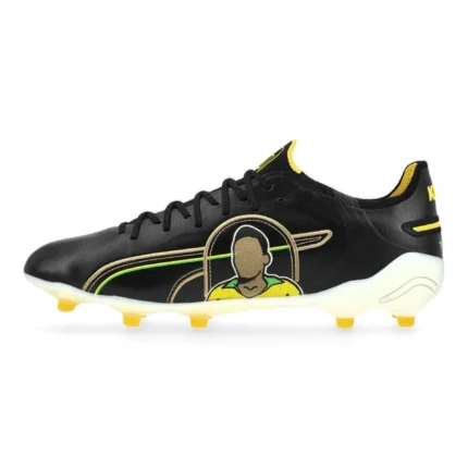 Puma King Ultimate Pele FG/AG Legends - Black/White/Yellow/Gold Limited Edition - Image 3