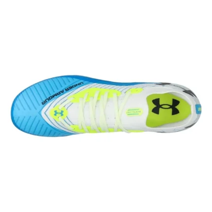 Under Armour Shadow Elite 2.0 FG - White/Blue/Green - Image 4