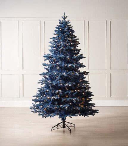 Pre-Lit Sapphire Blue Christmas Tree - Image 1