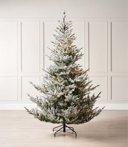 Pre-Lit Snow Flocked Christmas Tree - Image 1